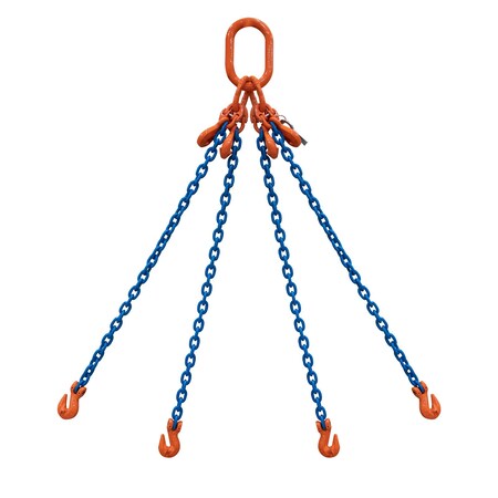 Starke Chain Sling, 5/16in, G100, Grab Hook, with Chain Adjuster, 4 ft SCSG100516-4LGA-4